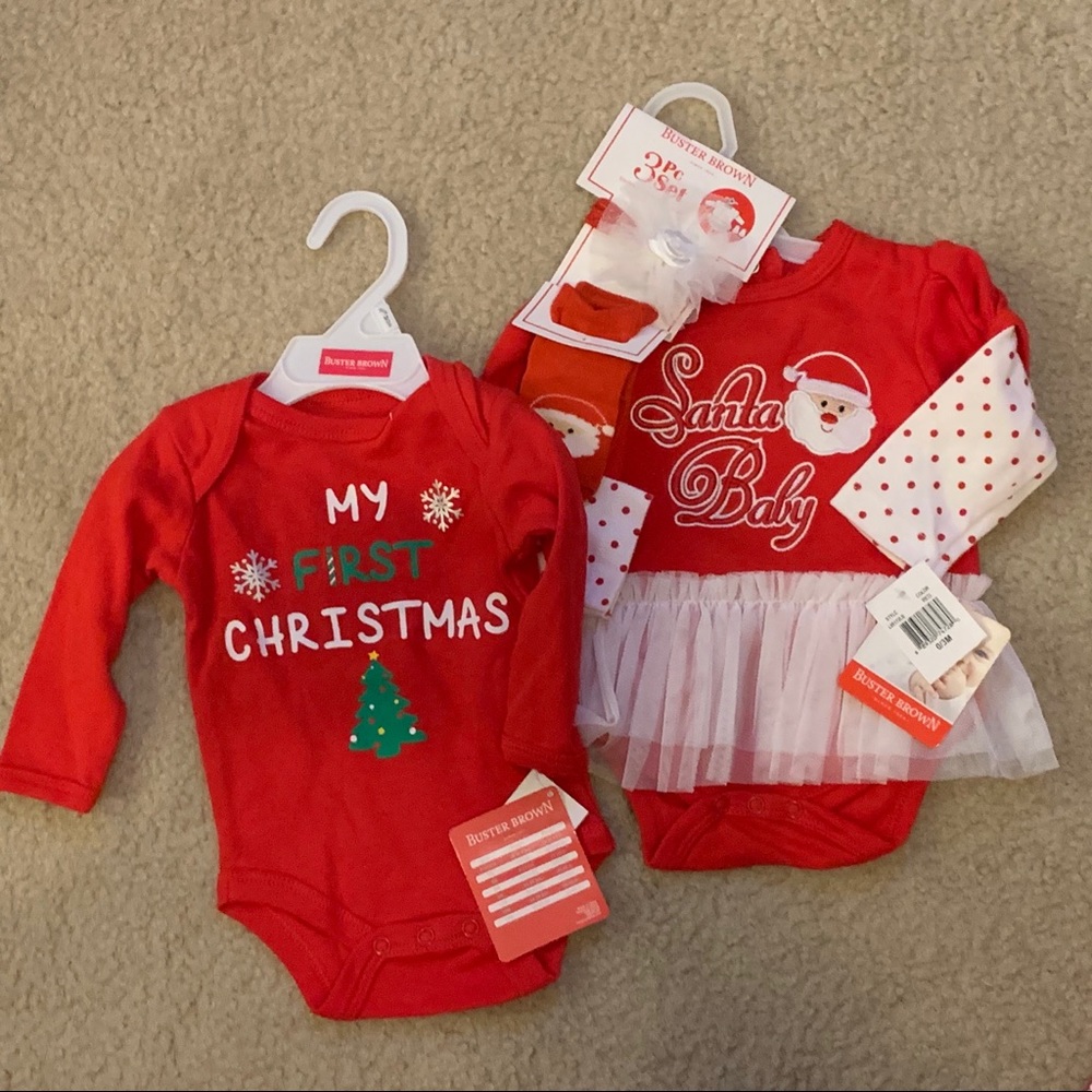 BNWT Buster Brown Christmas outfits